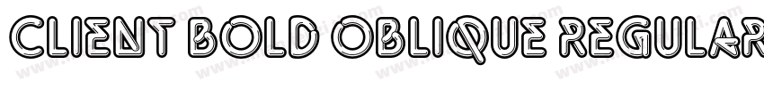 Client Bold Oblique Regular字体转换